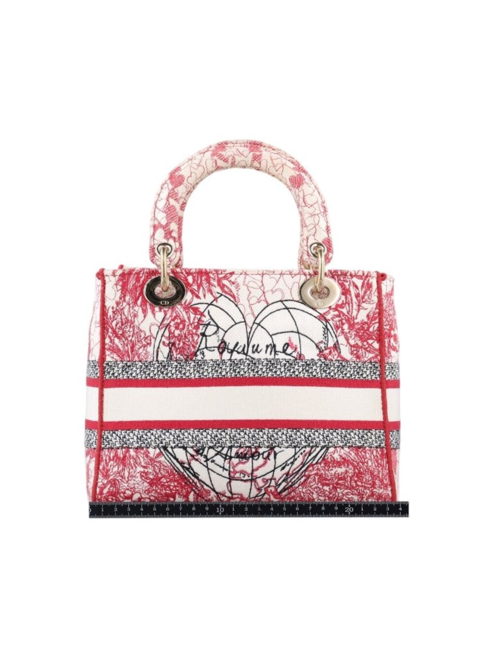 ★SOLD★ Dior D-light Royaume Red Multicolor Canvas Messenger - Picture 2 of 15